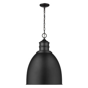 Homeroots Colby 1-light Matte Black Pendant With Gloss White Interior Shade   398093
