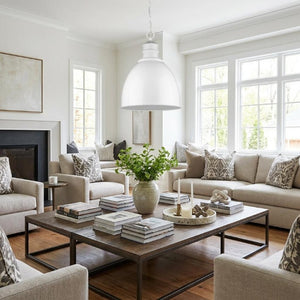 Dimmable Metal Semi-flush Mount Ceiling Fixture with Shades for Modern Living Spaces