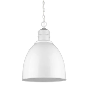 Homeroots Colby 1-light White Pendant   398096