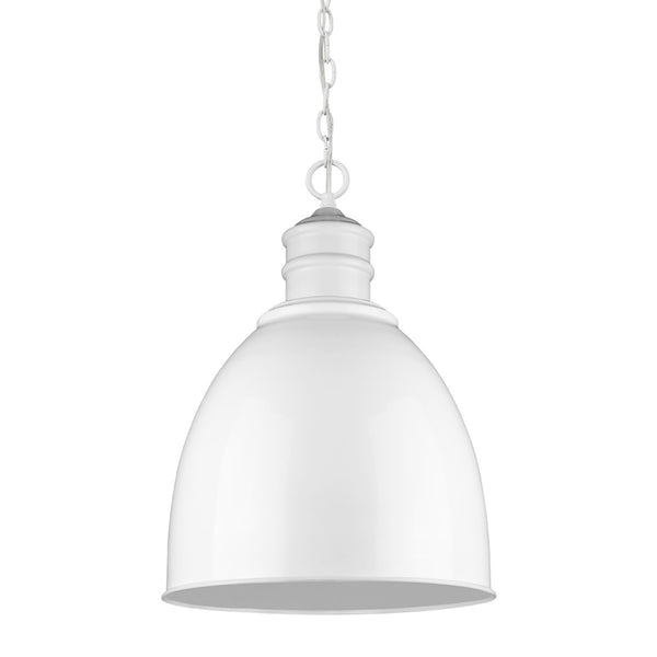 Homeroots Colby 1-light White Pendant   398096