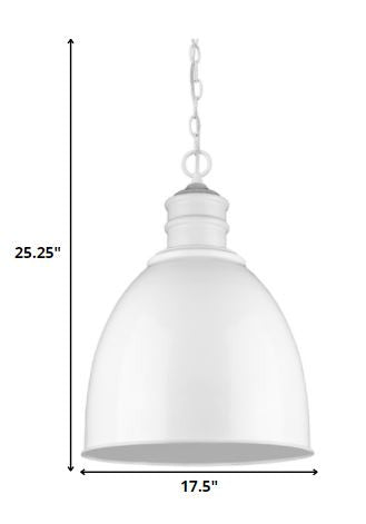 Homeroots Colby 1-light White Pendant   398096
