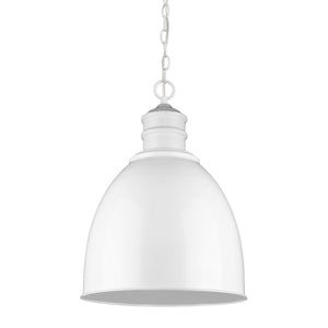 Homeroots Colby 1-light White Pendant   398096