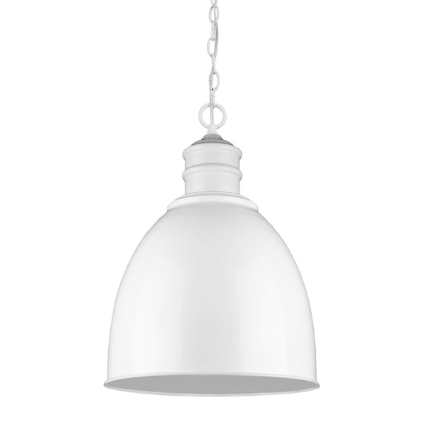 Homeroots Colby 1-light White Pendant   398096