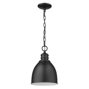 Homeroots Minimalist Black Metal Pendant Hanging Light   398097