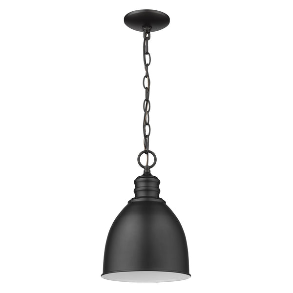 Homeroots Minimalist Black Metal Pendant Hanging Light   398097