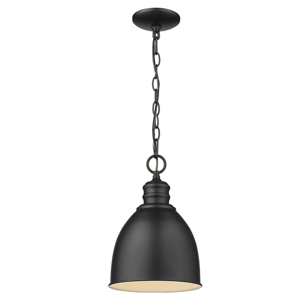 Homeroots Minimalist Black Metal Pendant Hanging Light   398097