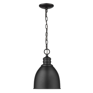 Homeroots Minimalist Black Metal Pendant Hanging Light   398097