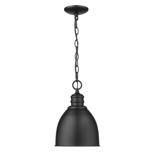 Homeroots Minimalist Black Metal Pendant Hanging Light   398097
