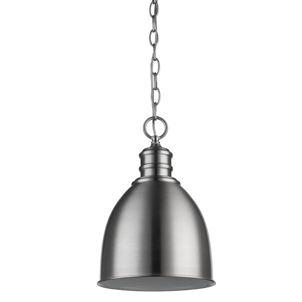 Homeroots Minimalist Silver Metal Pendant Hanging Light   398099