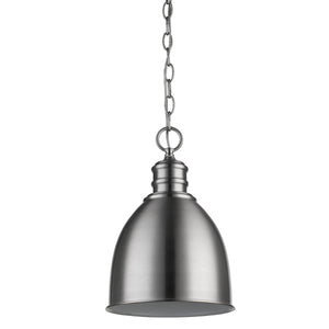 Homeroots Minimalist Silver Metal Pendant Hanging Light   398099