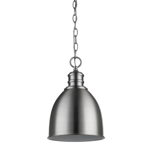 Homeroots Minimalist Silver Metal Pendant Hanging Light   398099