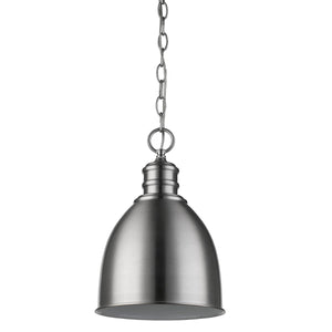 Homeroots Minimalist Silver Metal Pendant Hanging Light   398099