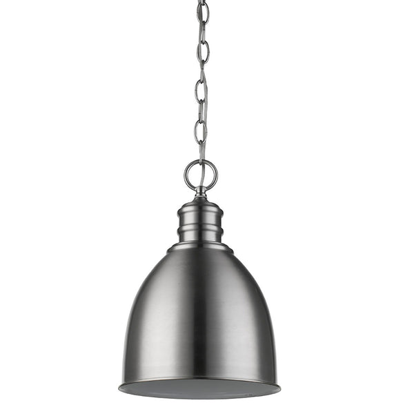 Homeroots Minimalist Silver Metal Pendant Hanging Light   398099