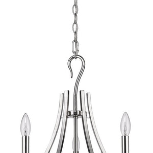Homeroots Nickel Candle Style Five Light Metal Dimmable Chandelier   398106
