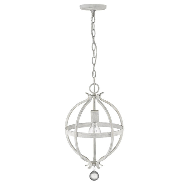 Homeroots Callie 1-light Country White Pendant   398118