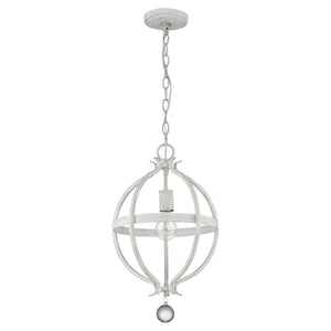 Homeroots Callie 1-light Country White Pendant   398118