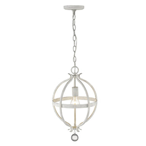 Homeroots Callie 1-light Country White Pendant   398118