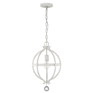 Homeroots Callie 1-light Country White Pendant   398118