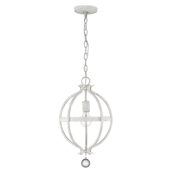 Homeroots Callie 1-light Country White Pendant   398118