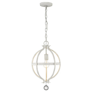 Homeroots Callie 1-light Country White Pendant   398118