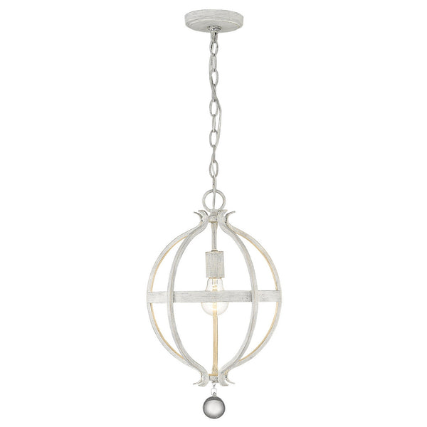 Homeroots Callie 1-light Country White Pendant   398118