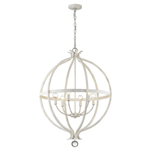 Homeroots Callie 6-light Country White Pendant   398120