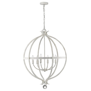Homeroots Callie 6-light Country White Pendant   398120