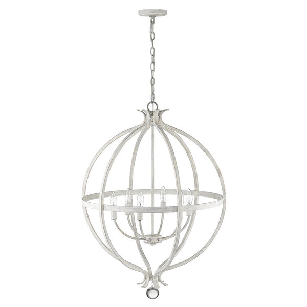 Homeroots Callie 6-light Country White Pendant   398120