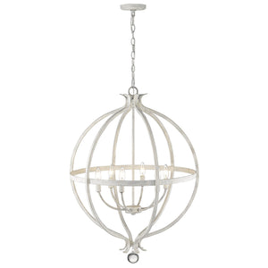 Homeroots Callie 6-light Country White Pendant   398120