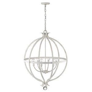 Homeroots Callie 6-light Country White Pendant   398120