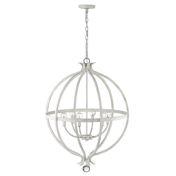 Homeroots Callie 6-light Country White Pendant   398120