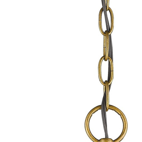 Homeroots Gold Candle Style Three Light Crystal Metal Dimmable Chandelier   398123