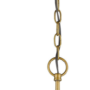 Homeroots Gold Candle Style Three Light Crystal Metal Dimmable Chandelier   398123