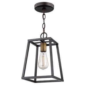 HomeRoots Antique Bronze Tapered Hanging Light - Vintage Charm Meets Modern Geometry for Stylish Spaces 398130