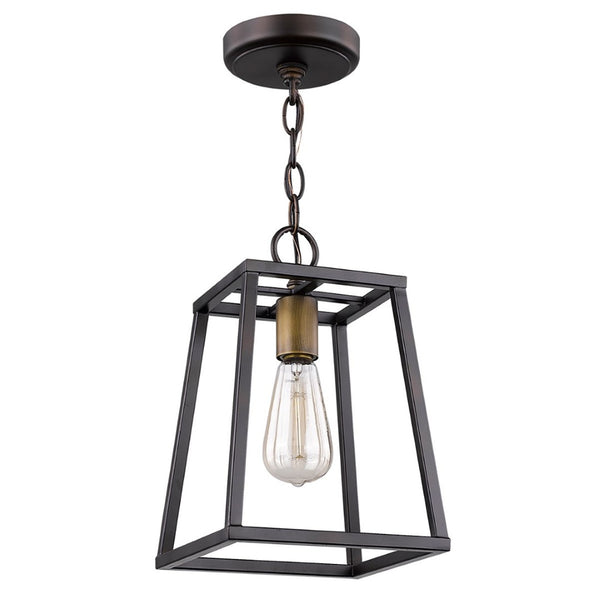 HomeRoots Antique Bronze Tapered Hanging Light - Vintage Charm Meets Modern Geometry for Stylish Spaces 398130