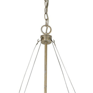 Homeroots Nora 4-light Washed Gold Drum Pendant With Abstract Open-air Cage Shade   398136