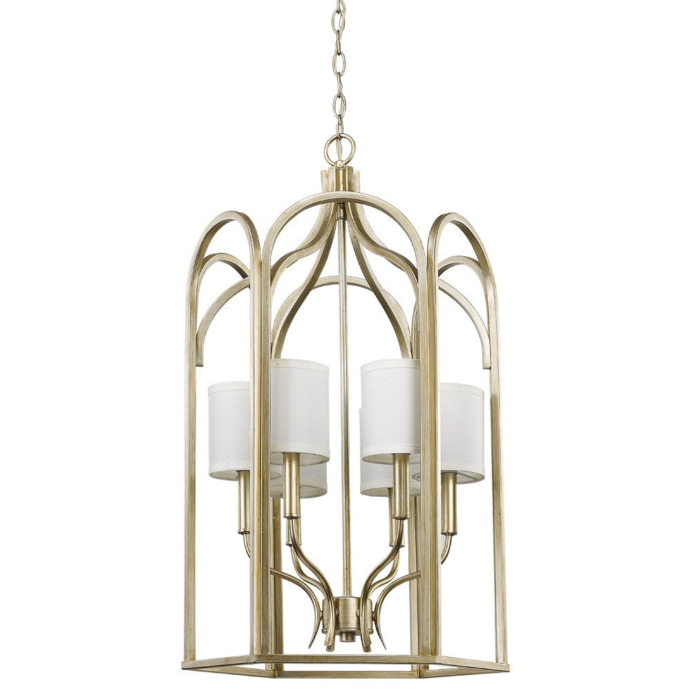 Homeroots Ellie 6-light Washed Gold Foyer Pendant   398140