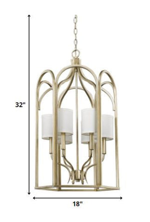 Homeroots Ellie 6-light Washed Gold Foyer Pendant   398140