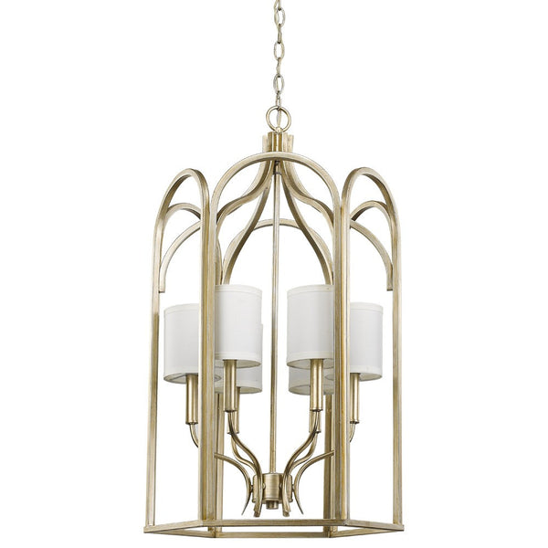 Homeroots Ellie 6-light Washed Gold Foyer Pendant   398140