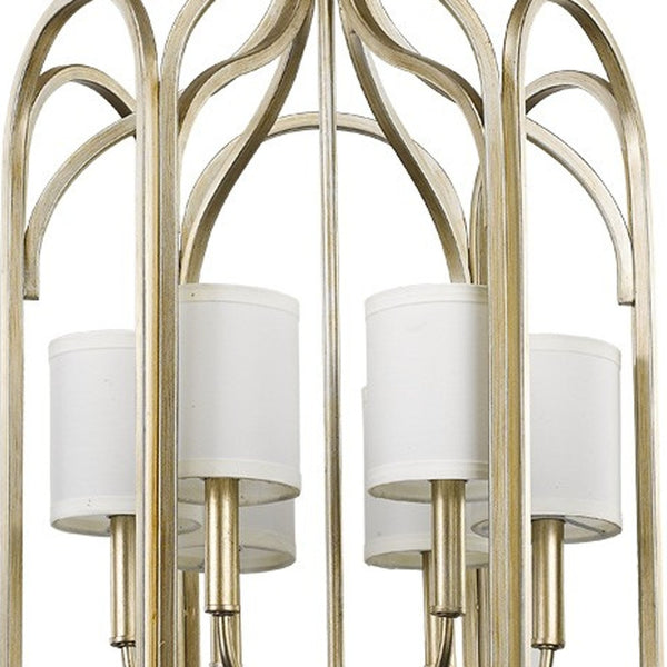 Homeroots Ellie 6-light Washed Gold Foyer Pendant   398140