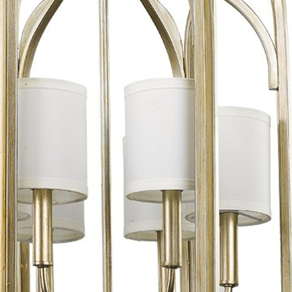 Homeroots Ellie 6-light Washed Gold Foyer Pendant   398140