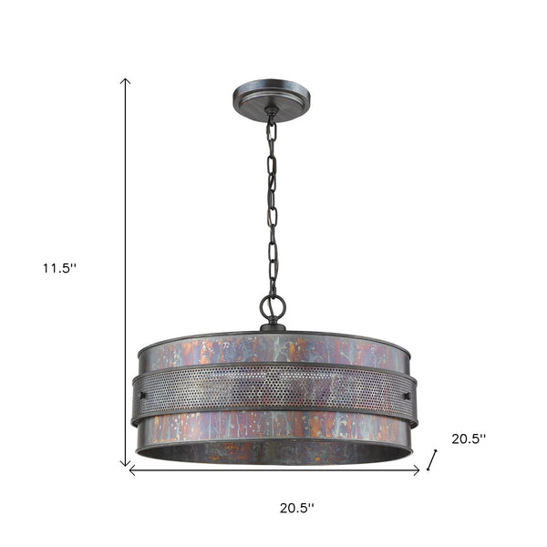 Homeroots Ryker 3-light Bronze Patina Pendant   398145