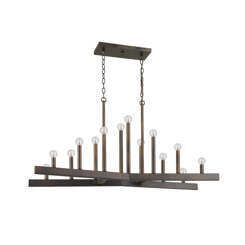 Homeroots Fallon 14-light Oil-rubbed Bronze Island Pendant   398149