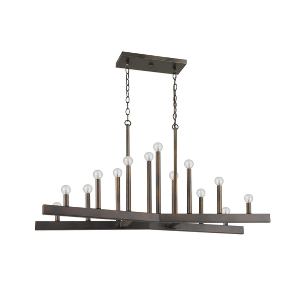 Homeroots Fallon 14-light Oil-rubbed Bronze Island Pendant   398149