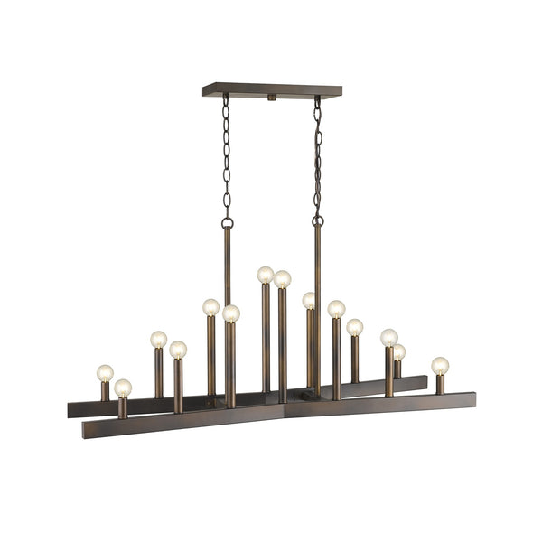 Homeroots Fallon 14-light Oil-rubbed Bronze Island Pendant   398149