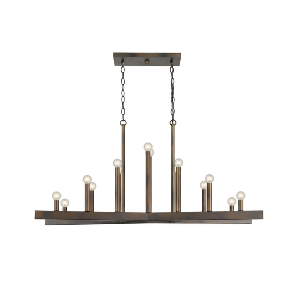 Homeroots Fallon 14-light Oil-rubbed Bronze Island Pendant   398149