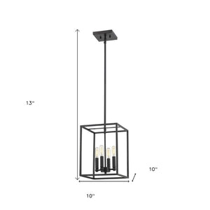 Metal Four Bulb Dimmable Flush Mount Ceiling Fixture for Modern Living and Dining Rooms
