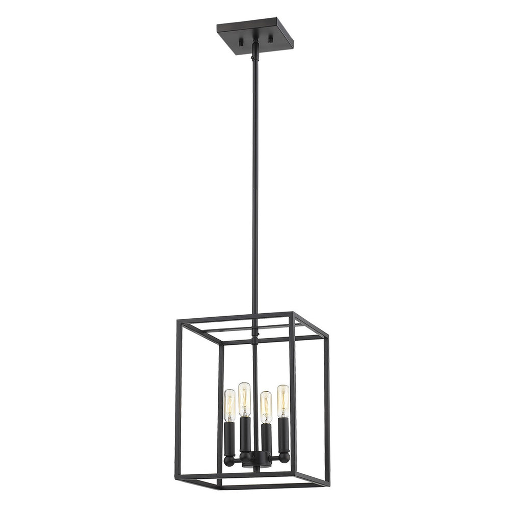Homeroots Cobar 4-light Matte Black Pendant   398150