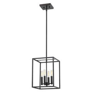Homeroots Cobar 4-light Matte Black Pendant   398150