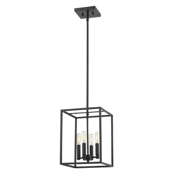 Homeroots Cobar 4-light Matte Black Pendant   398150